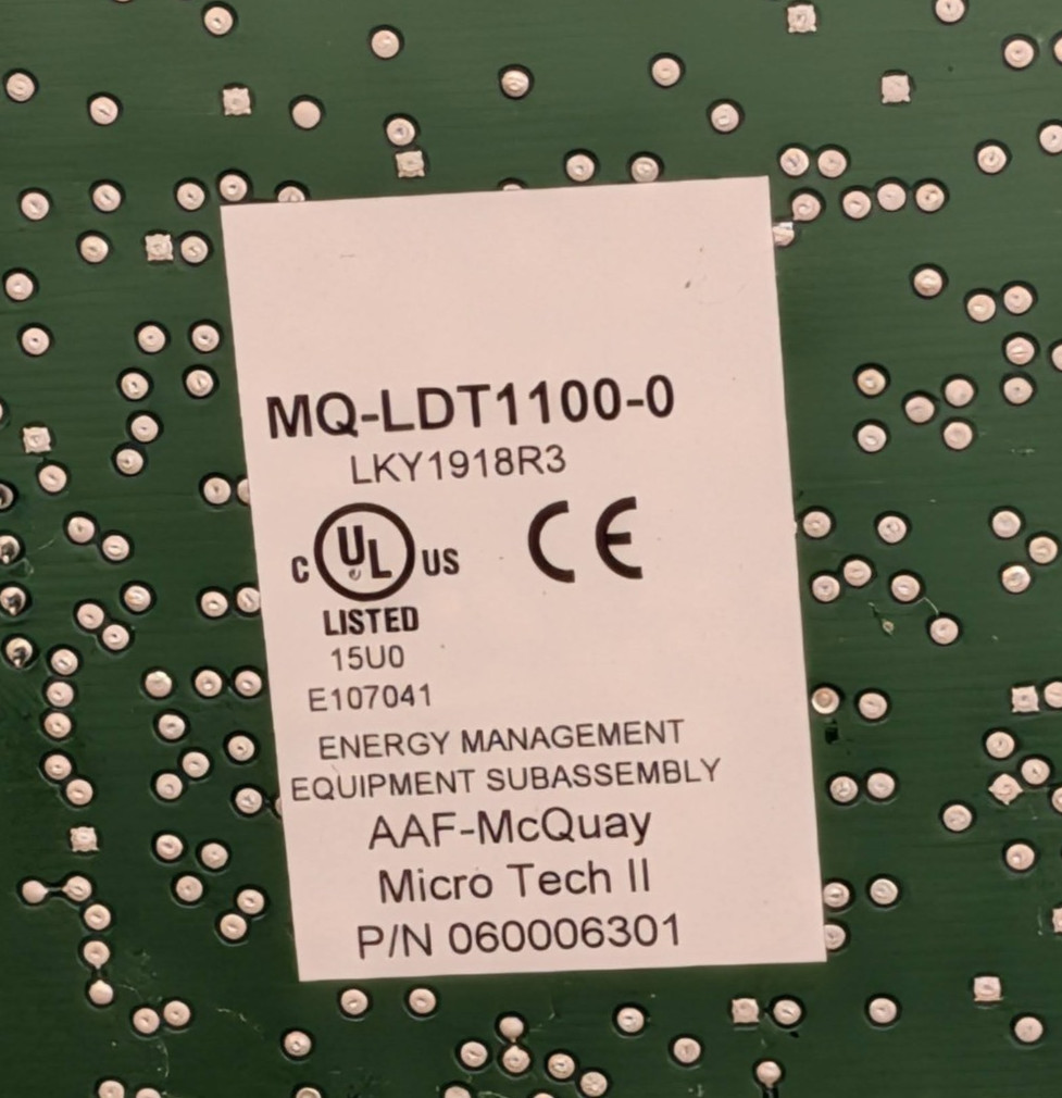 AAF-McQuay MQ-LDT1100-0 Micro Tech II Keypad ~ P/N 060006301 LKY1918R3