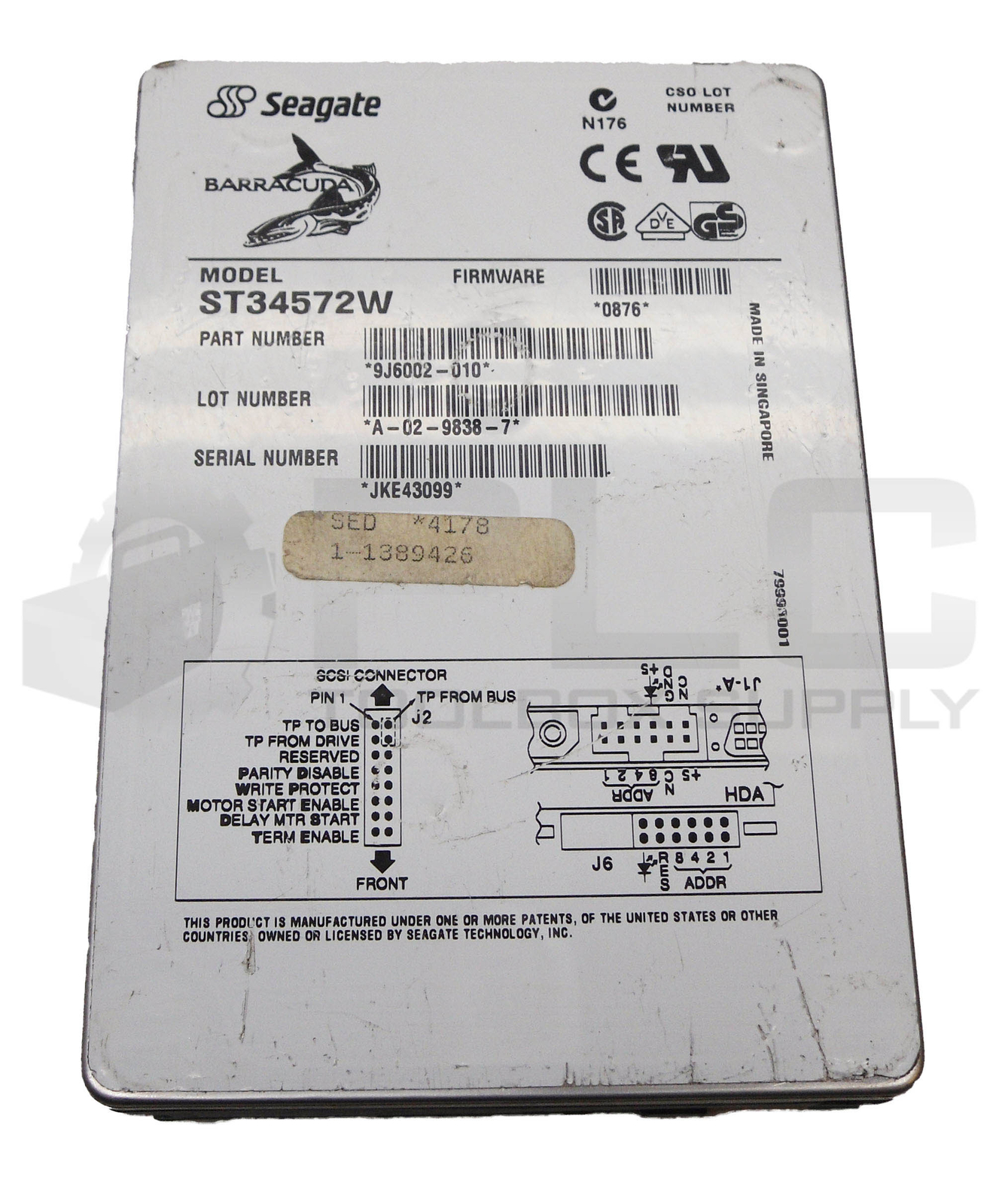 SEAGATE ST34572W HARD DRIVE 9J6002-010