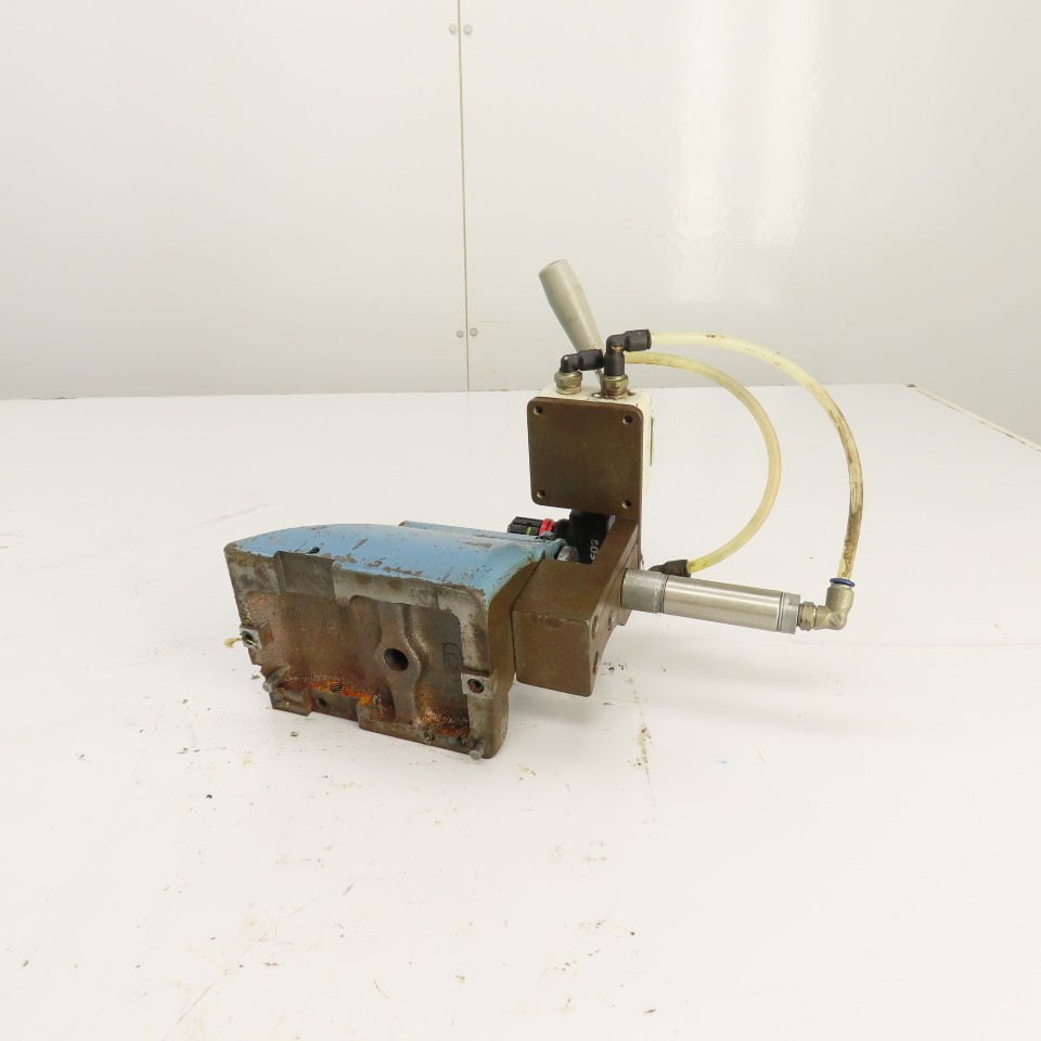 Cylinder Actuated Lathe Tailstock Dead Center 4″ Centerline W/Valve (Bison Style