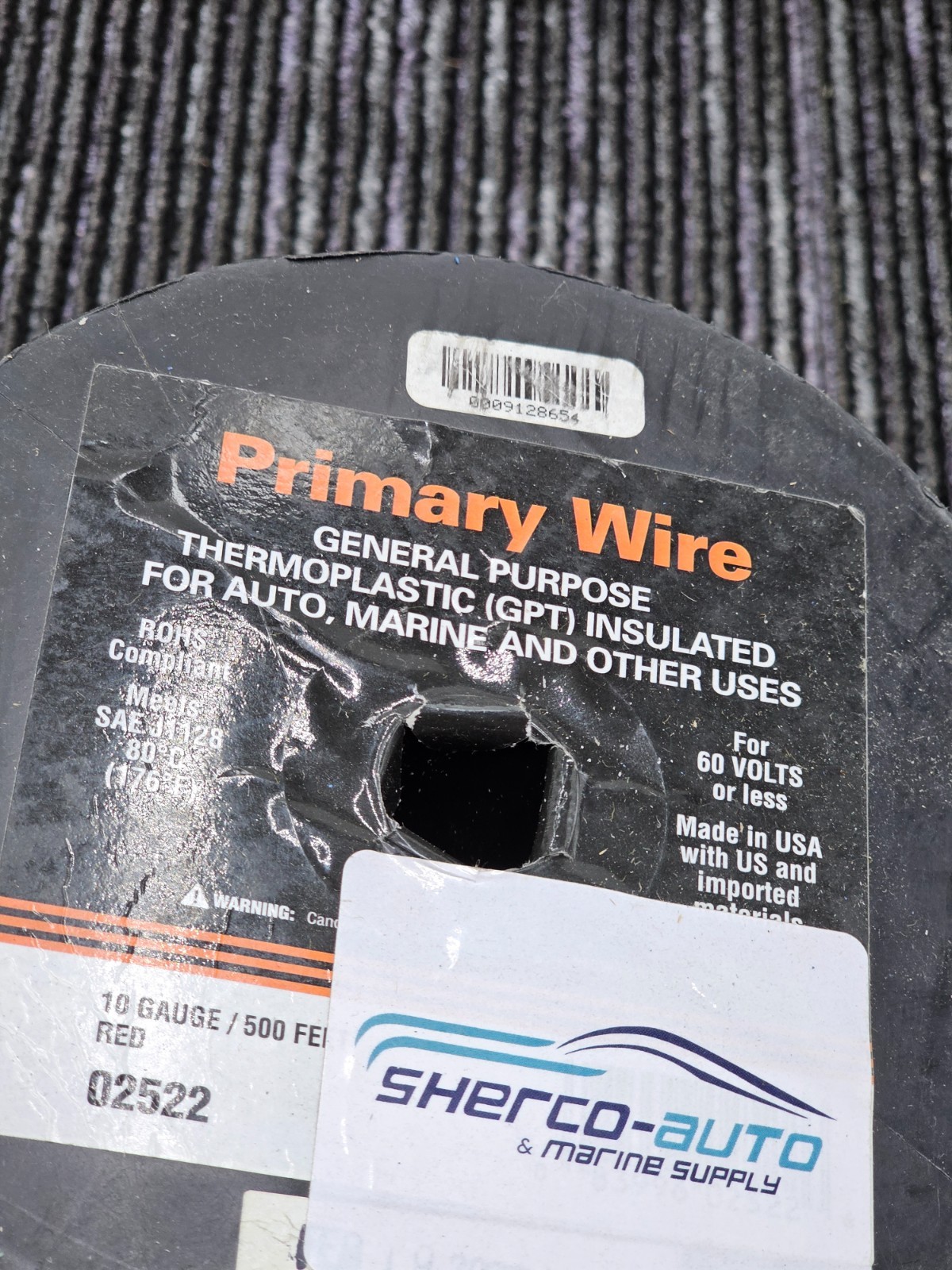 Primary Wire 02522 10 AWG x 500 ft. General Purpose Thermoplastic Wire Red