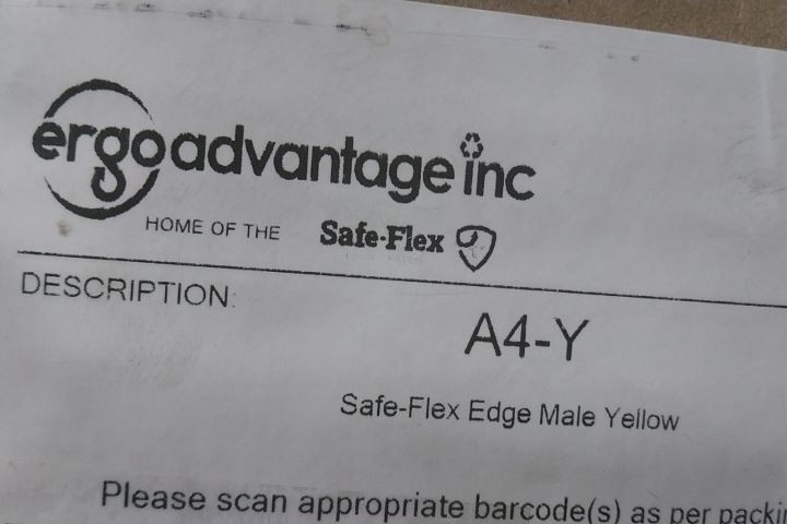 Ergo Advantage Safe-Flex A4-Y 10 Pk 18 In Length 4 In Width Yellow Ramp Edge