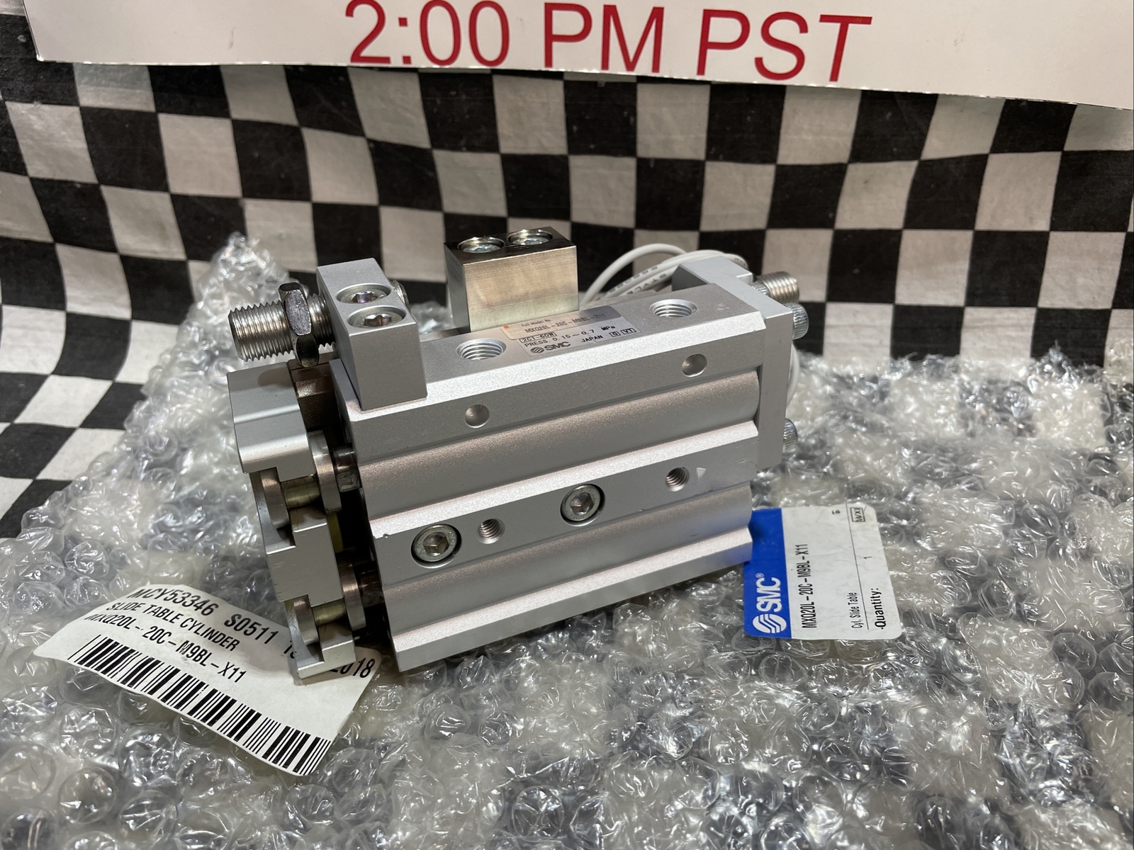 SMC MXQ20L-20C-M9BL-X11, MXQ20L20CM9BLX11, GUIDED CYLINDER, SHIPSAMEDAY#1625Q11