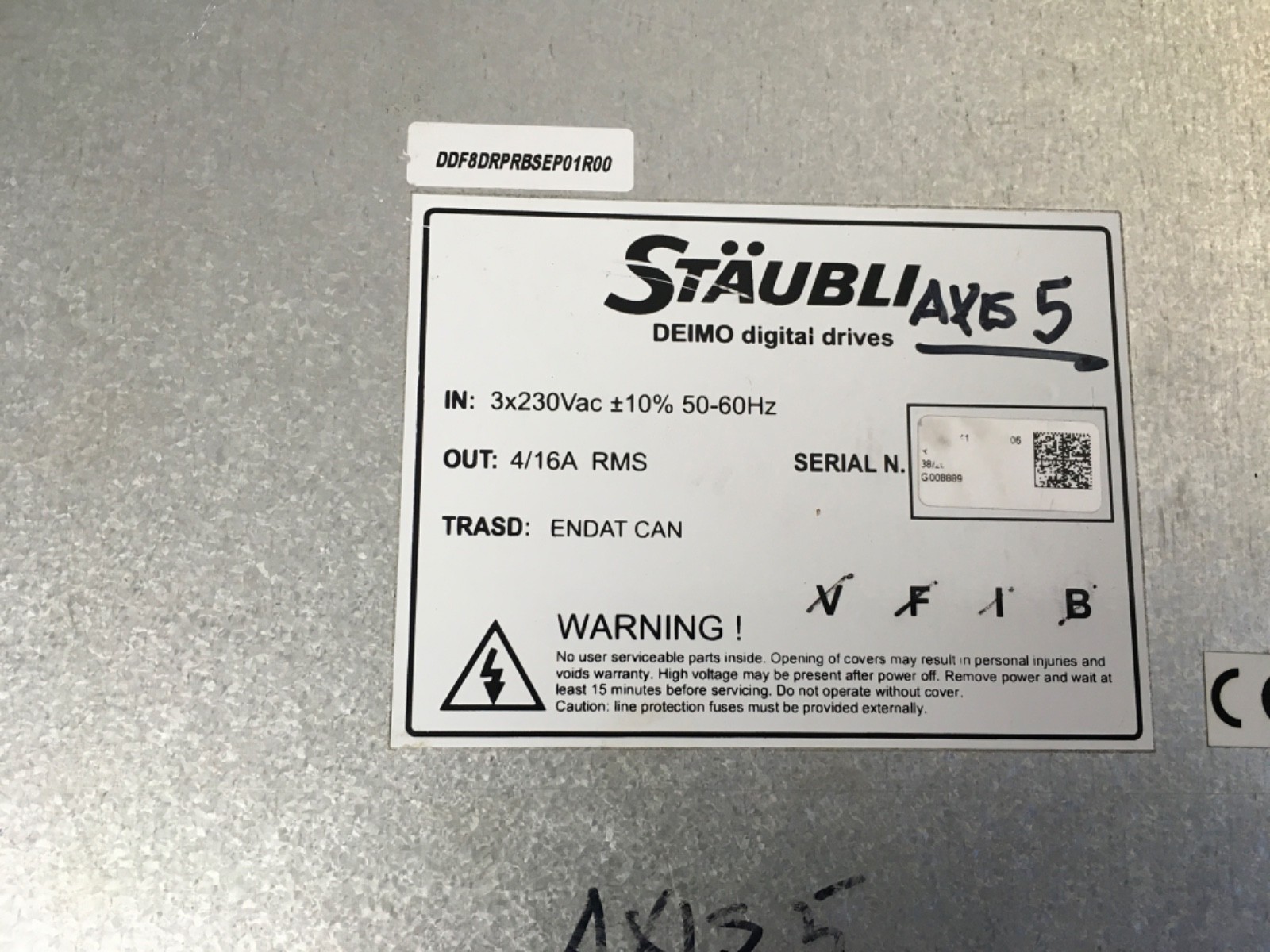 STAUBLI AE0000301707 DEIMO DIGITAL DRIVE 3X230VAC 50/60HZ 4/16A