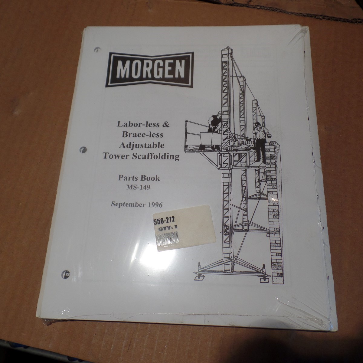 MORGEN LABOR-LESS BRACE-LESS TOWER SCAFFOLDING PARTS BOOK MS-149, MS149, 550-272