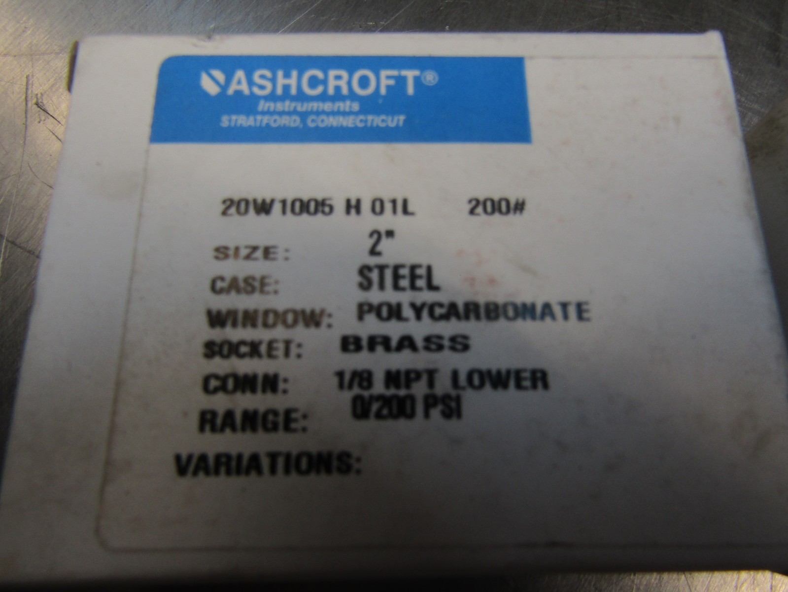 Ashcroft 20W1005 H 01L Gauge 2″ Lot of 2!