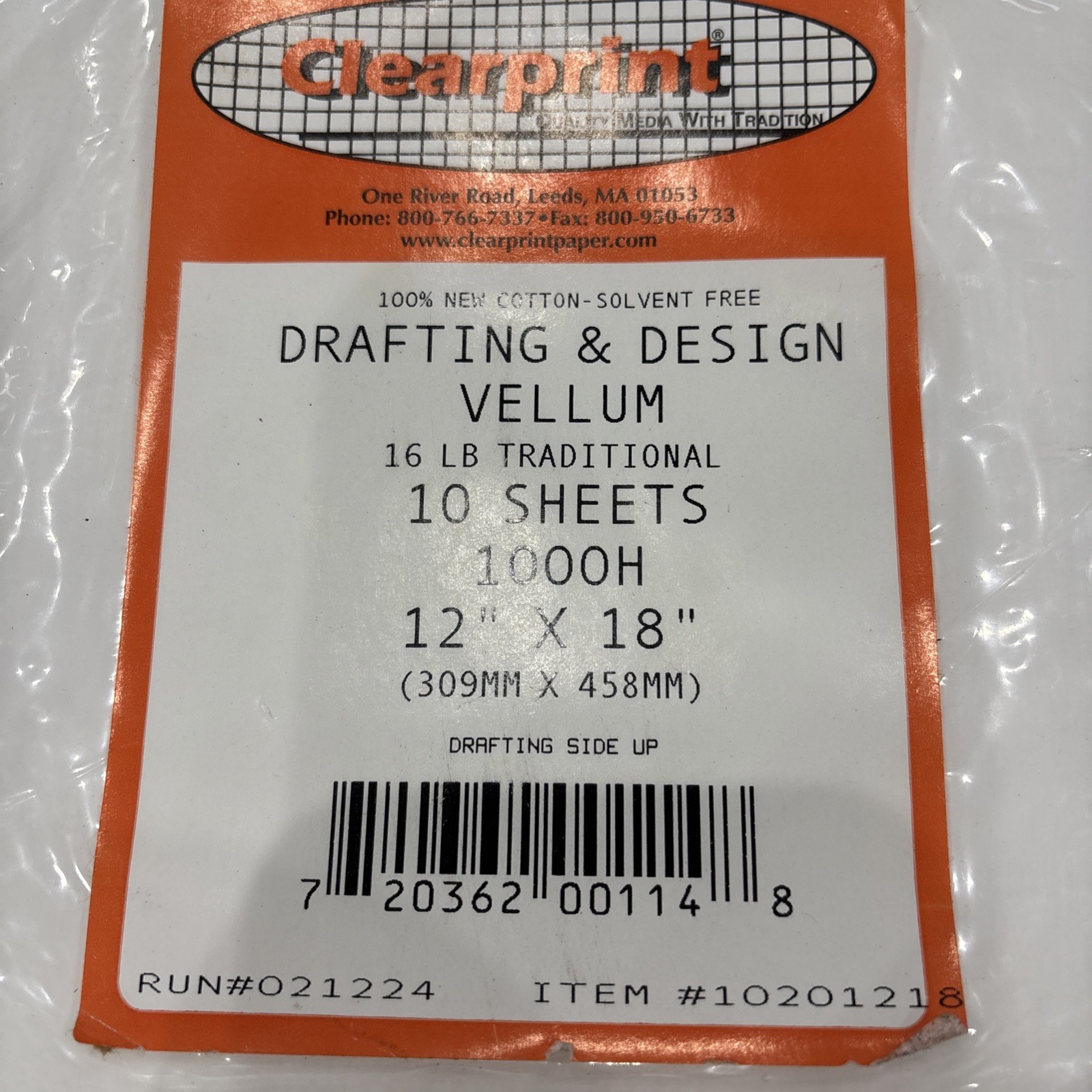 1000H Design Vellum Unprinted Sheet Pack 12×18 10 Sheets