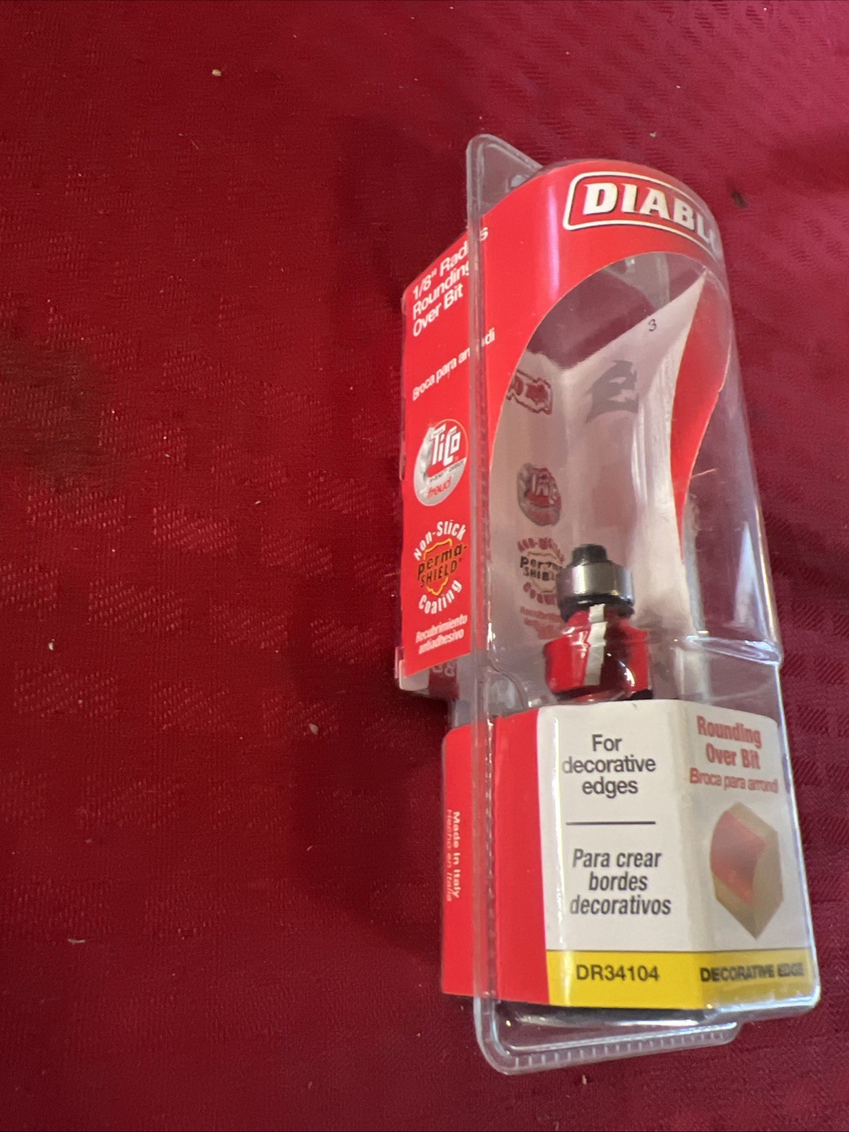 Diablo DR34104 Carbide Rounding Over Router Bit 3/4 Dia. x 1/8 x 2-3/16 in.