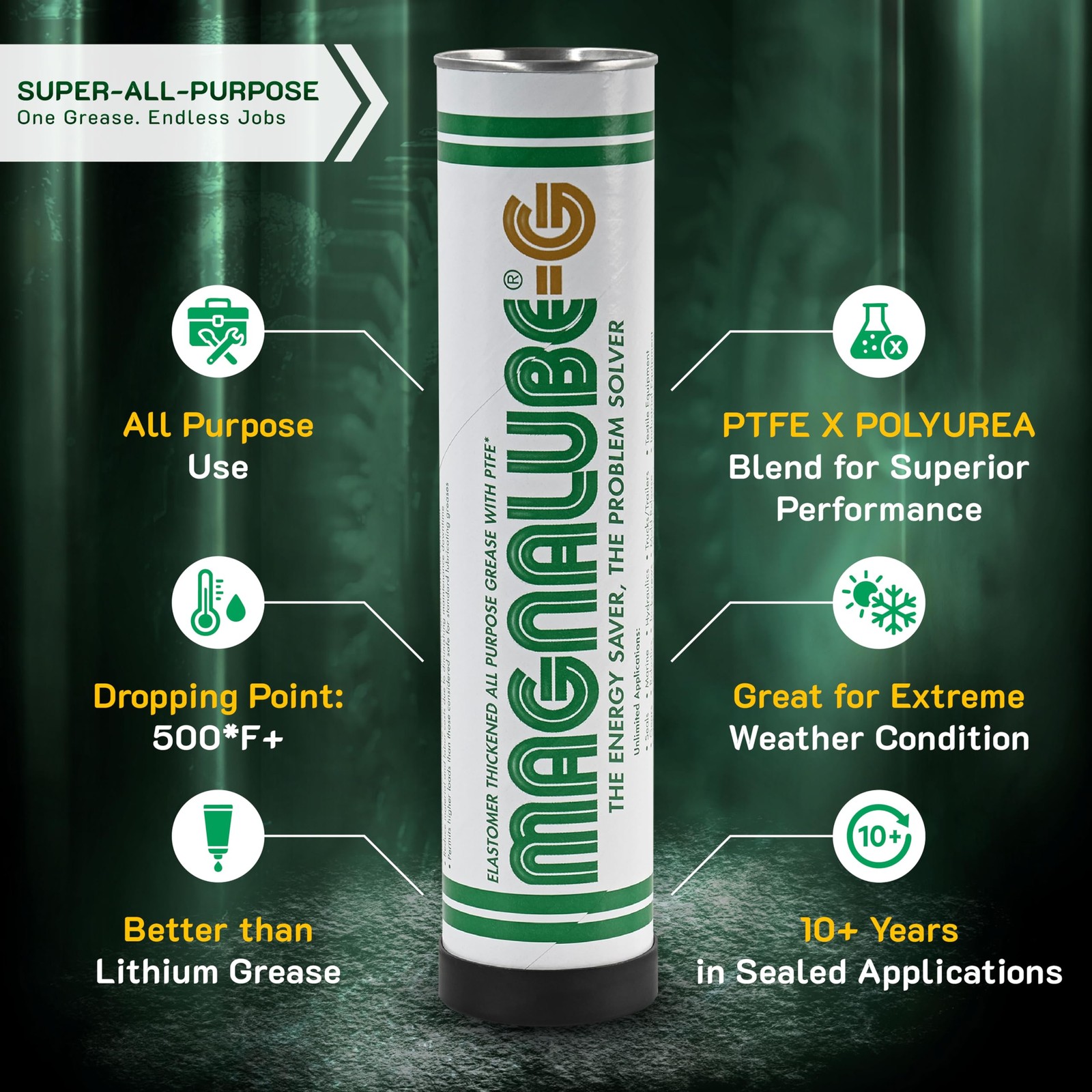 Magnalube-G General All Purpose Grease – Waterproof, Corrosion Resistant PTFE…