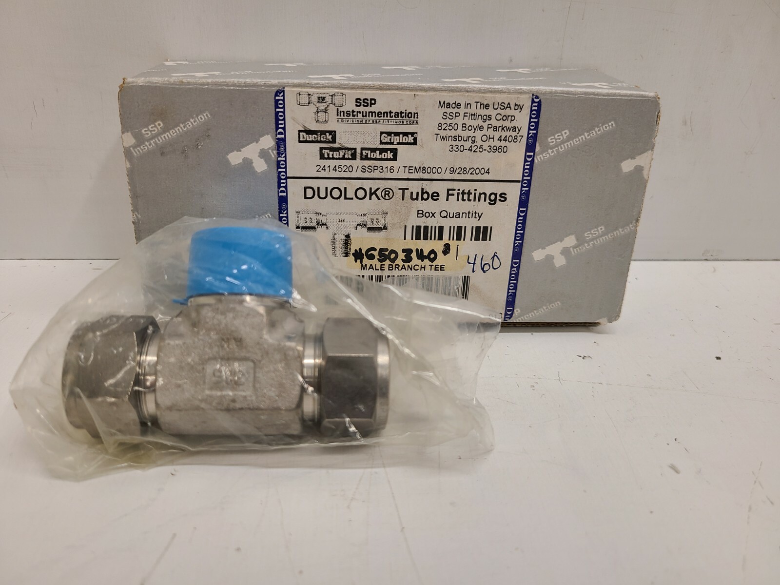 NEW IN BOX! SSP INSTRUMENTATION 3/4″ TUBE X 3/4 MNPT MALE RUN TEES ISSD12MBT12