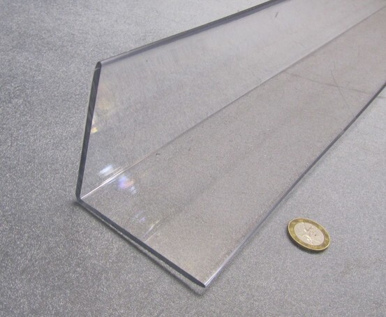 Polycarbonate Angle .100″ Thick x 2.50″ Arms x 48″ Long