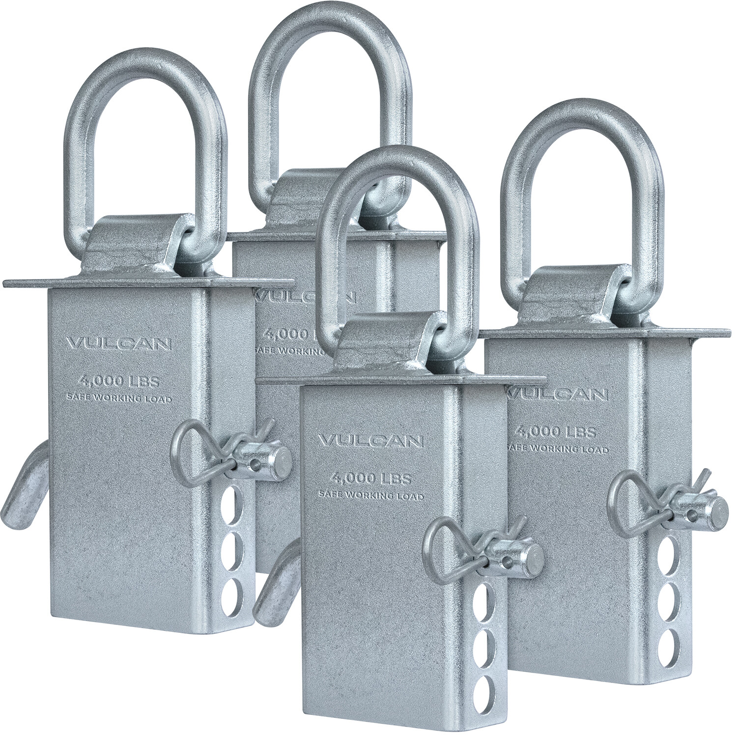 VULCAN Silver Stake Pocket D-Ring Assembly – 4 Pack