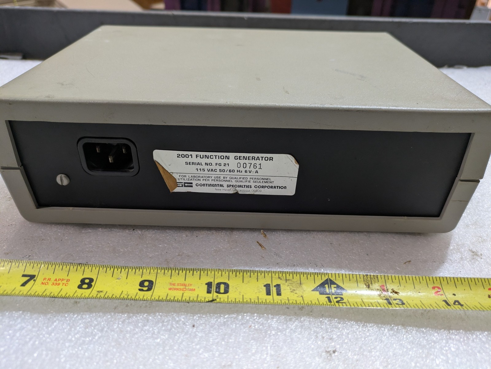 Continental Specialties 2001 Function Generator 00761 115VAC 50/60Hz Industrial