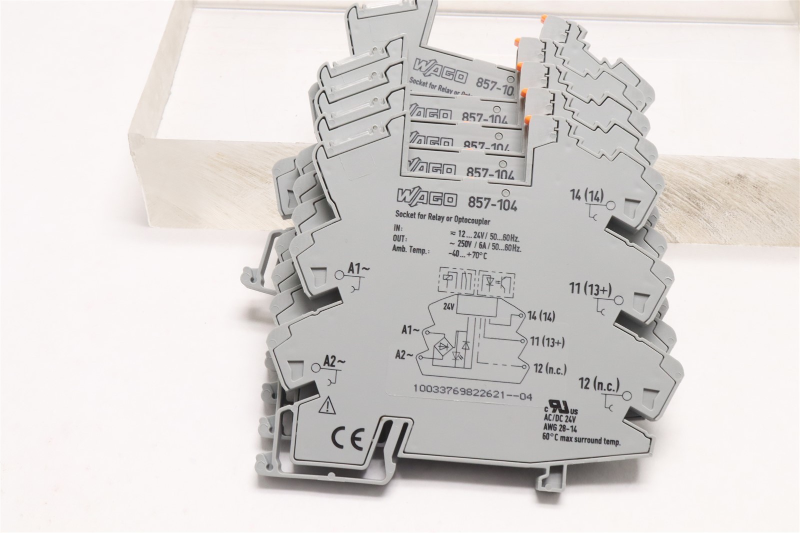 WAGO RELAY SOCKET (LOT OF 5) 857-104 / 51301172