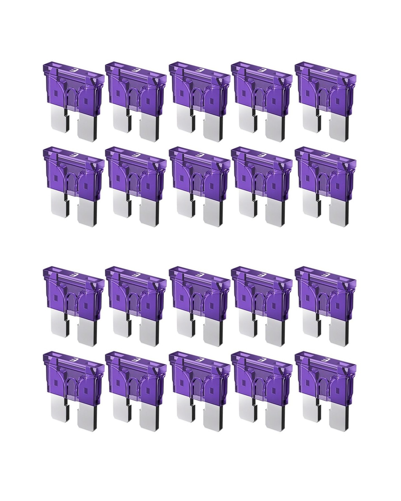 Riseuvo 20pcs 3A Standard Car Fuses – 3 AMP Automotive Fuses(ATO/APR/ATS), 32…