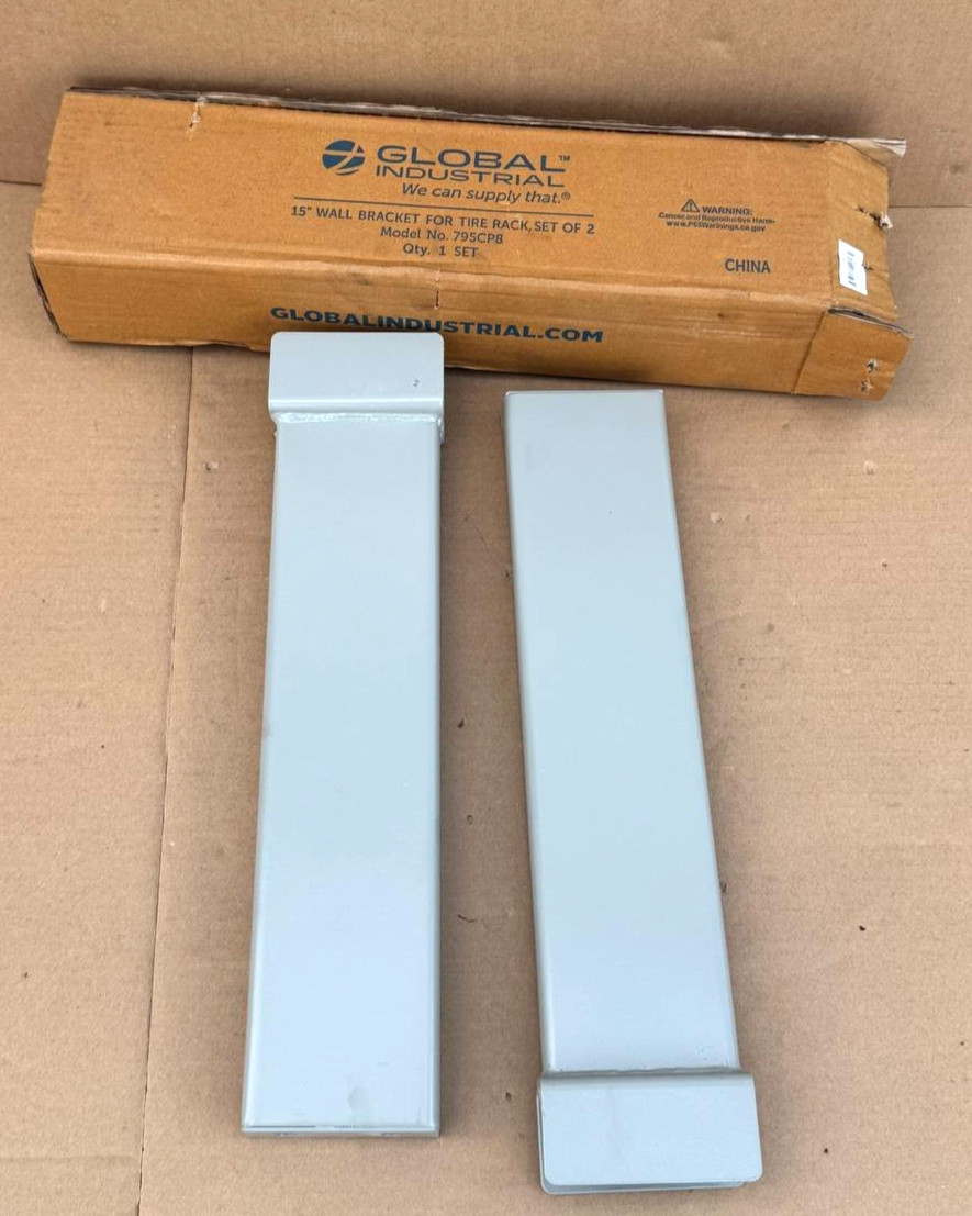 Global Industrial 15″ Wall Bracket Kit for Tire Rack 795CP8