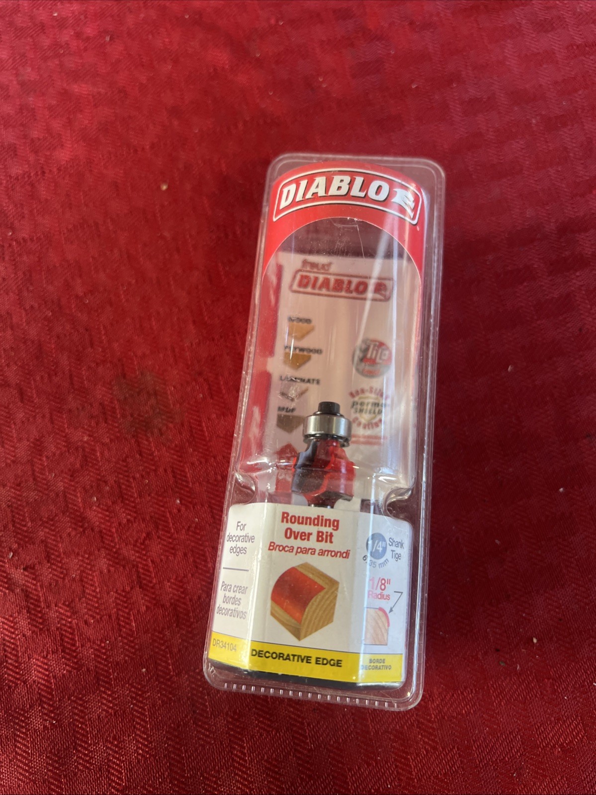 Diablo DR34104 Carbide Rounding Over Router Bit 3/4 Dia. x 1/8 x 2-3/16 in.