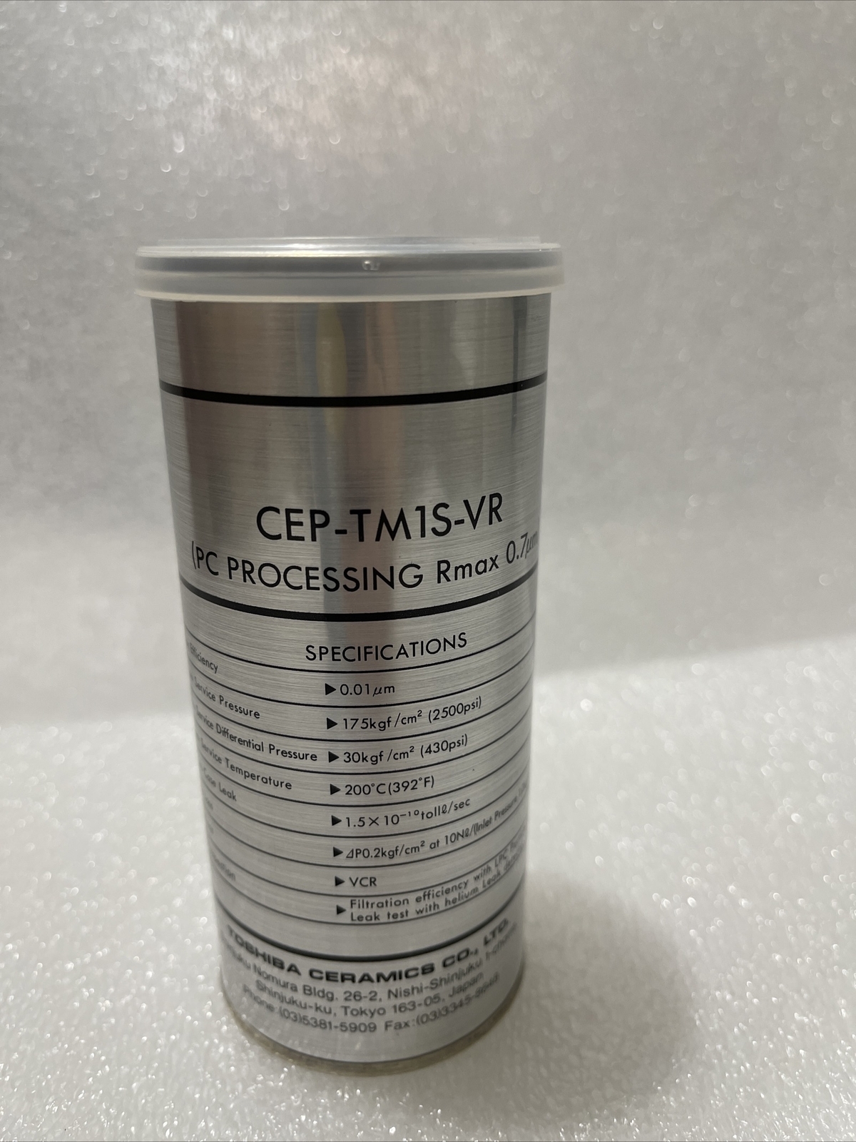 New,TOSHIBA CEP-TM1S-VR-PC Processing Rmax 0.7Mm, CE Pure In-Line Gas Filter.