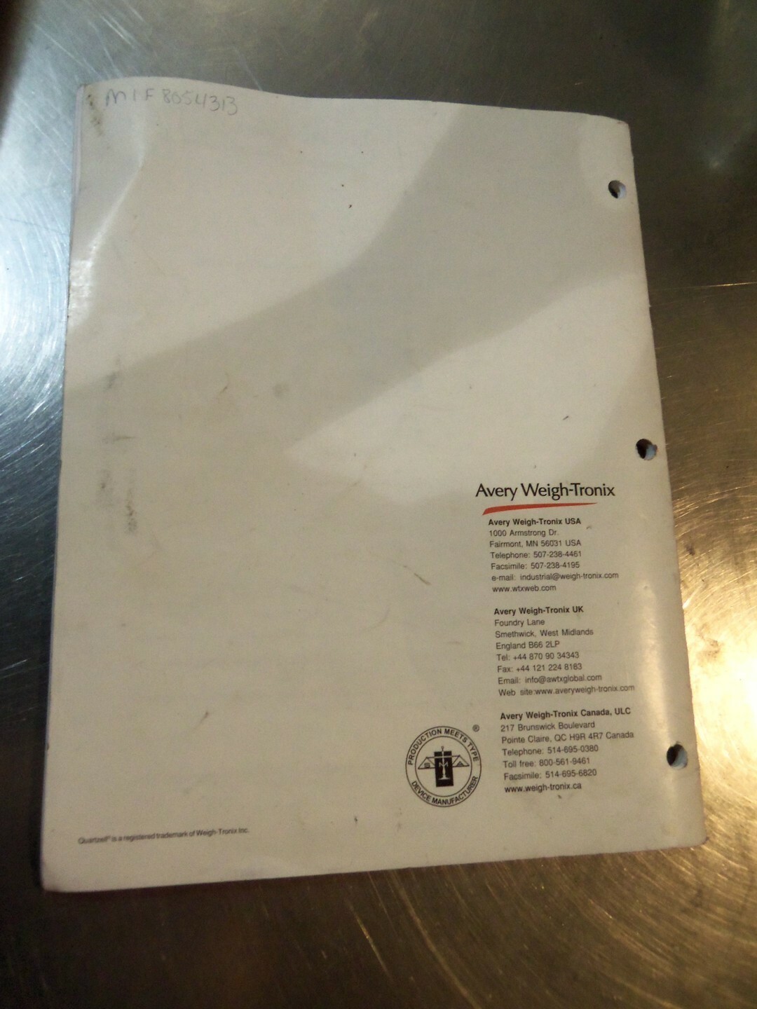 Avery Weigh-Tronix User’s Manual PC-820/821 *FREE SHIPPING*