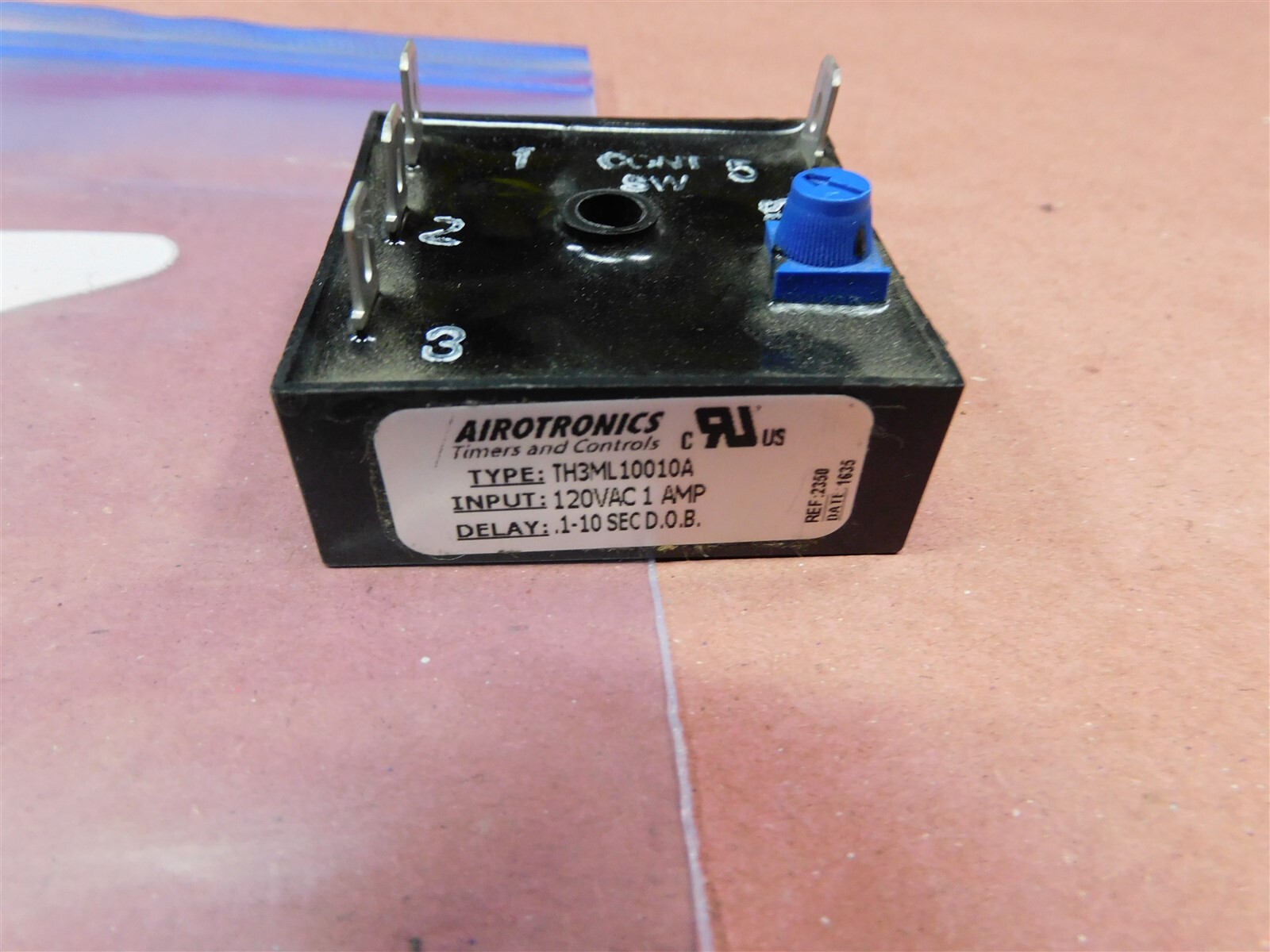 Airotronics type TH3ML10010A 12VAC Input 1-10 Second Delay NEW LOT # 27
