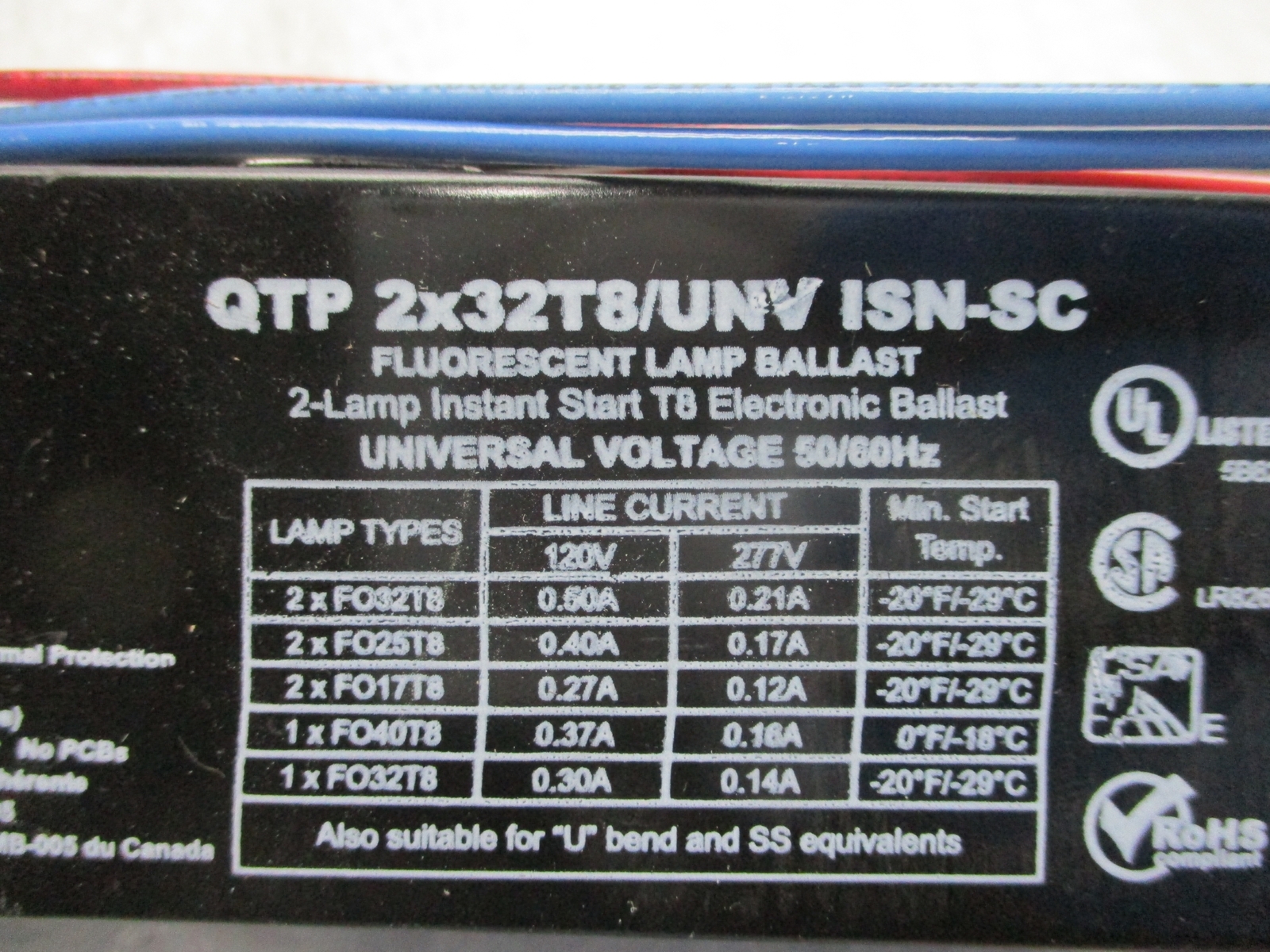 OSRAM QTP2X32T8/UNVISN-SC BALLAST NSNP