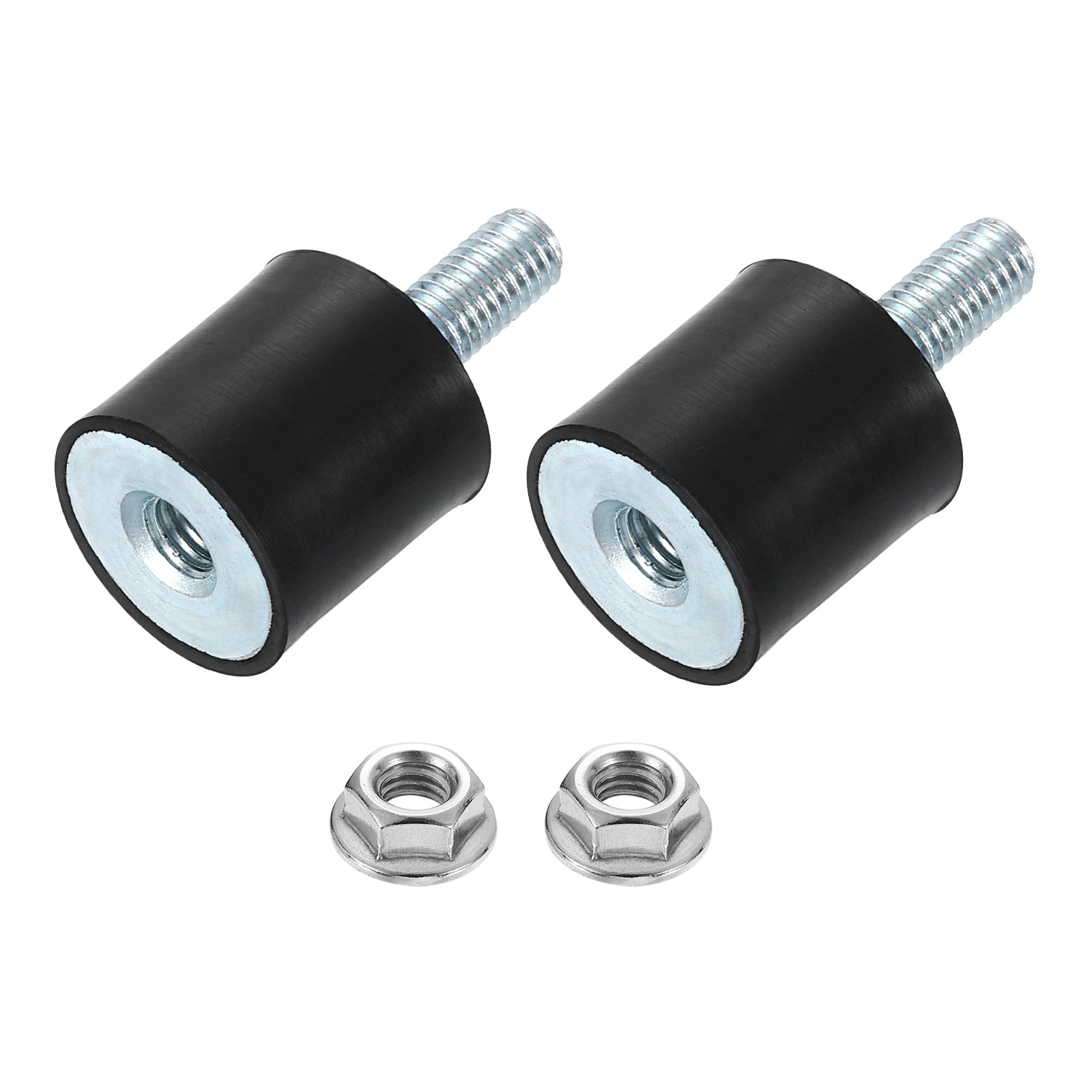 2Pcs, M8x20mm Rubber Mounts 25x25mm(DxH) Rubber Shock Absorber Mount w/ Nuts