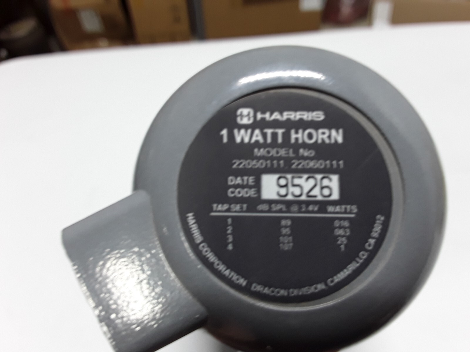 Lucent 1 Watt Loudspeaker Horn Model 22050111 Gray Harris Corporation