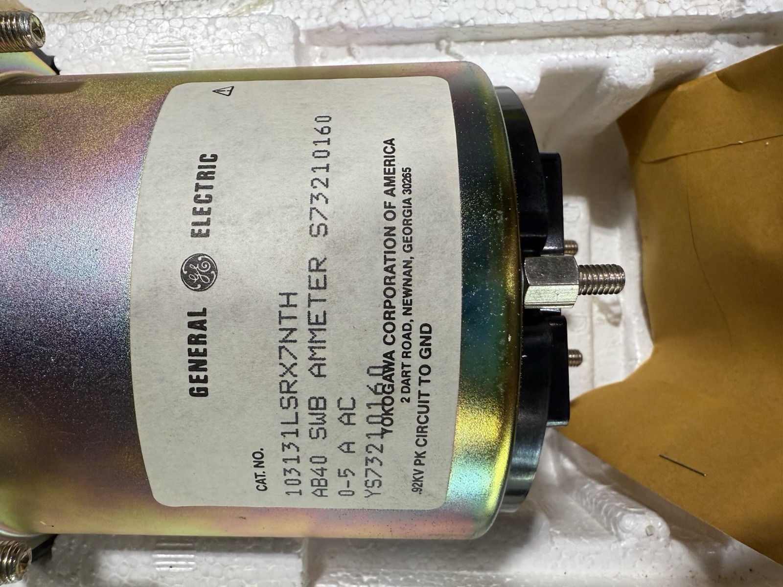 General Electric YOKOGAWA 103131LSRX7NTH AB40 SWB AMMETER S73210160 0-5 A AC New
