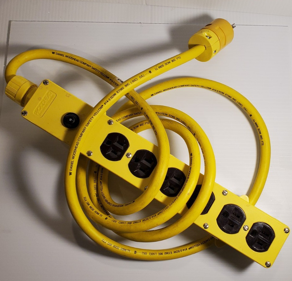 Heavy Duty Daniel Woodhead Multi-Tap Industrial Power Strip Electrical Outlet