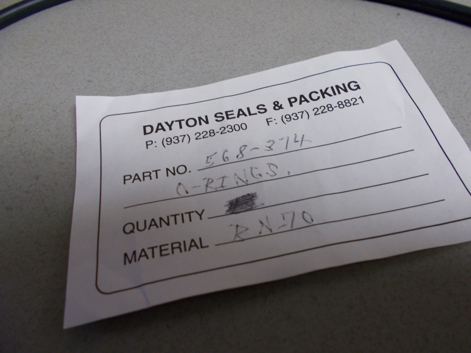 NEW Dayton 568-374 Water Filter O-Ring Seal *FREE SHIPPING*