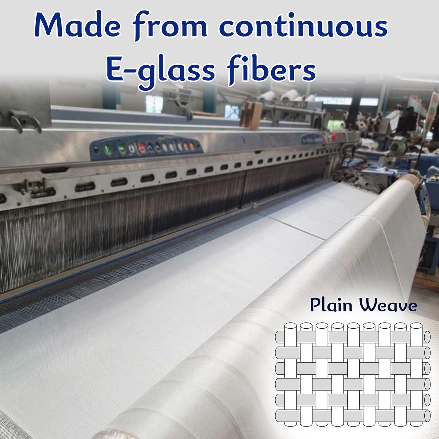 Fiberglass Cloth Woven Roving 50″ X 12 Ft. / 4 Yd Pool Repair & Long for Boat