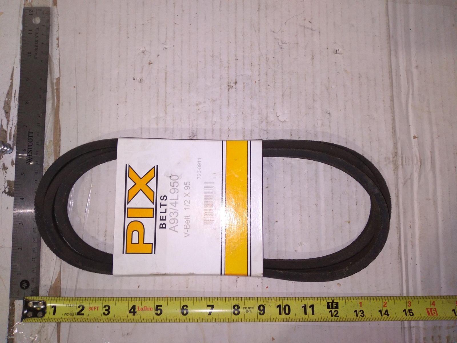 PIX BELTS A93/4L950 V-BELT 1/2 X 95 720-8911