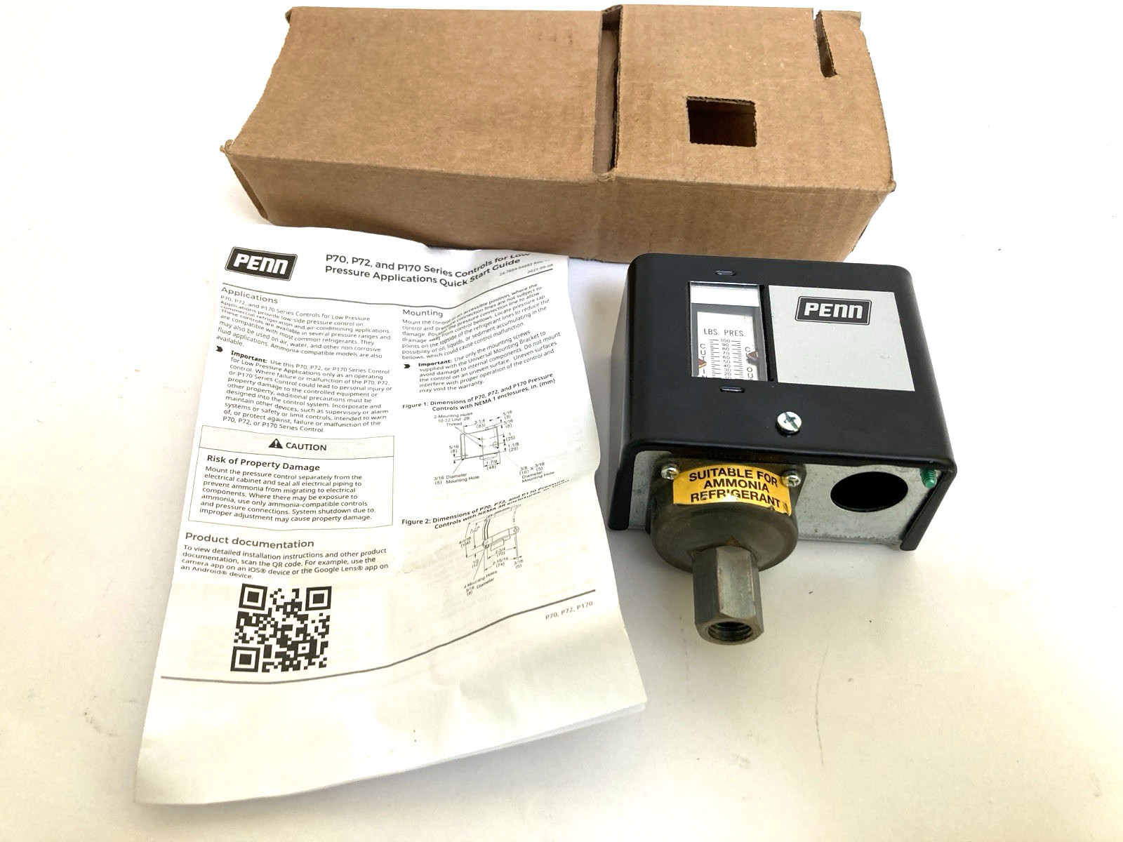 PENN JOHNSON CONTROLS P70CA-4 PRESSURE CONTROL SWITCHNew Open Box FAST SHIP!