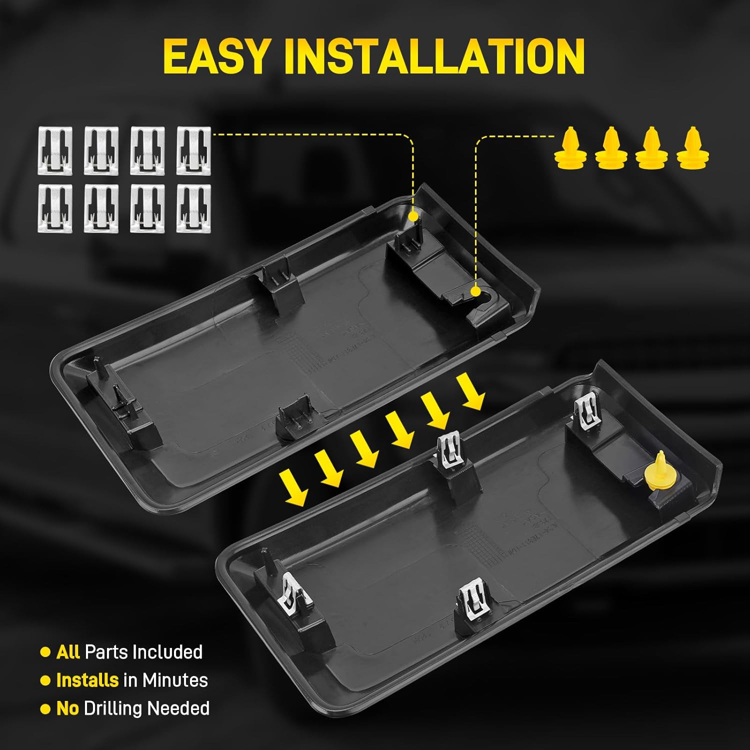 Front Bumper Guard Pads Compatible with Ford F-150 F150 2018-2020, Replace JL3Z1