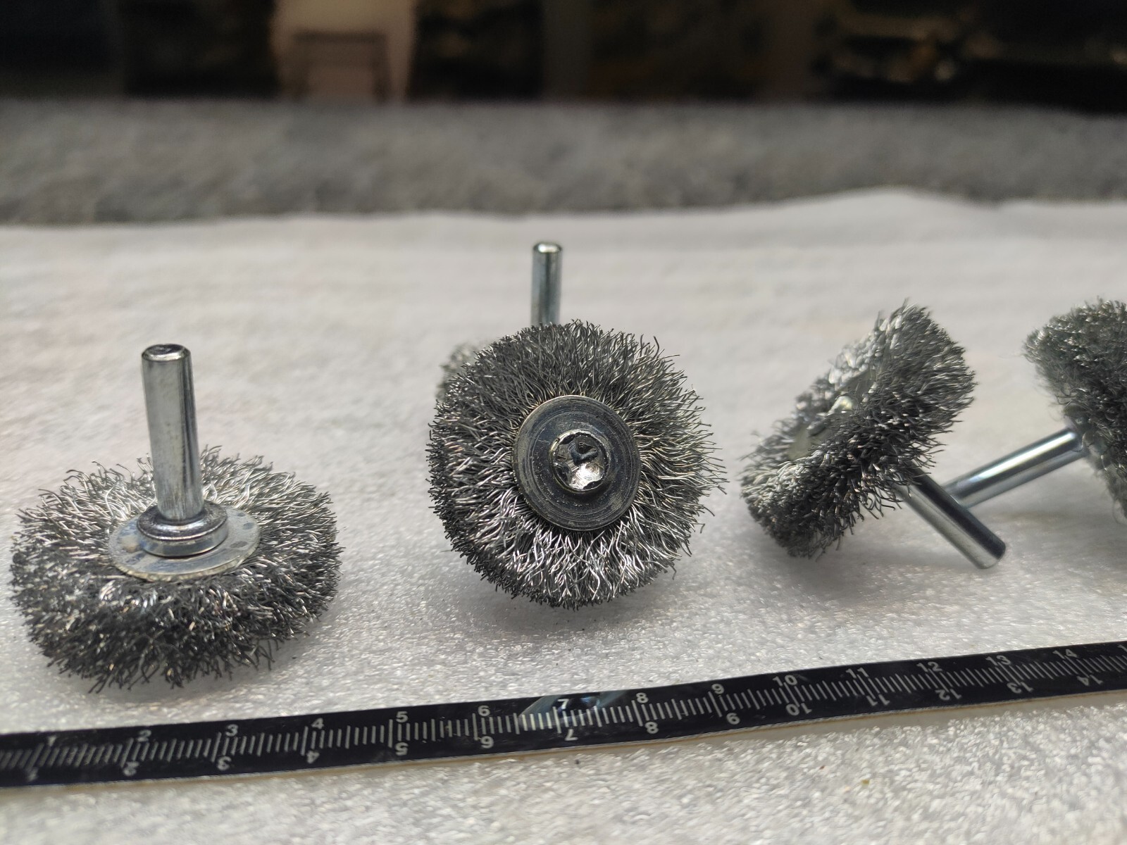 10x 40mm Corrugated Steel Wire Disc Brush for Fine Mechanics