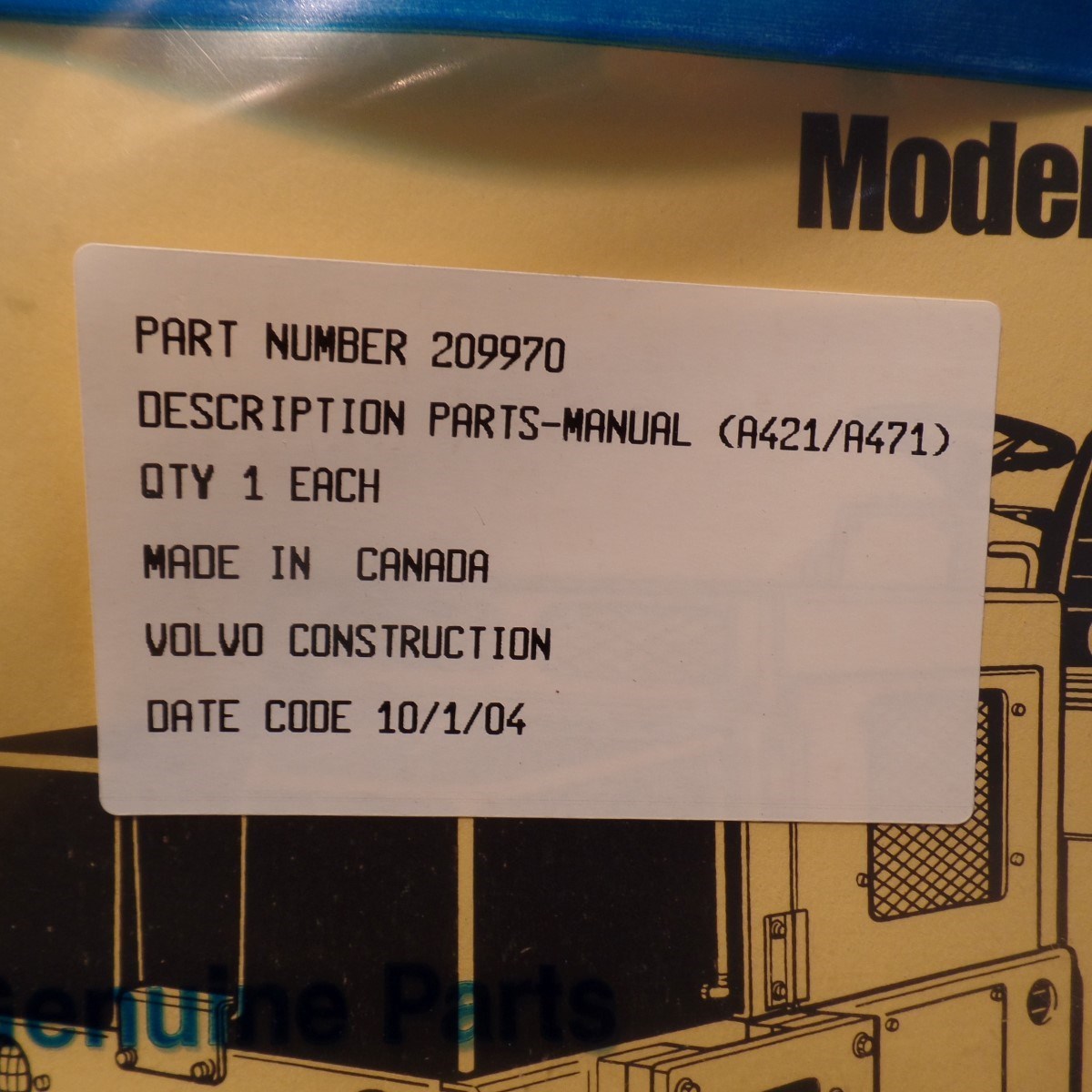 SUPERPAC COMPACTION MODEL A421 / A471 PARTS MANUAL, A-421, A-471, PARTS BOOK
