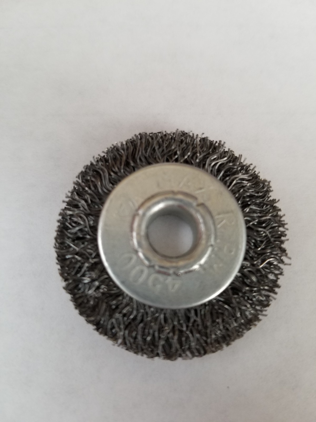 COPPER CENTER  WIRE WHEEL BRUSH 11/4 DIA 1/4” ARBOR 1/8”WIDTH .012 STEEL 10 PC