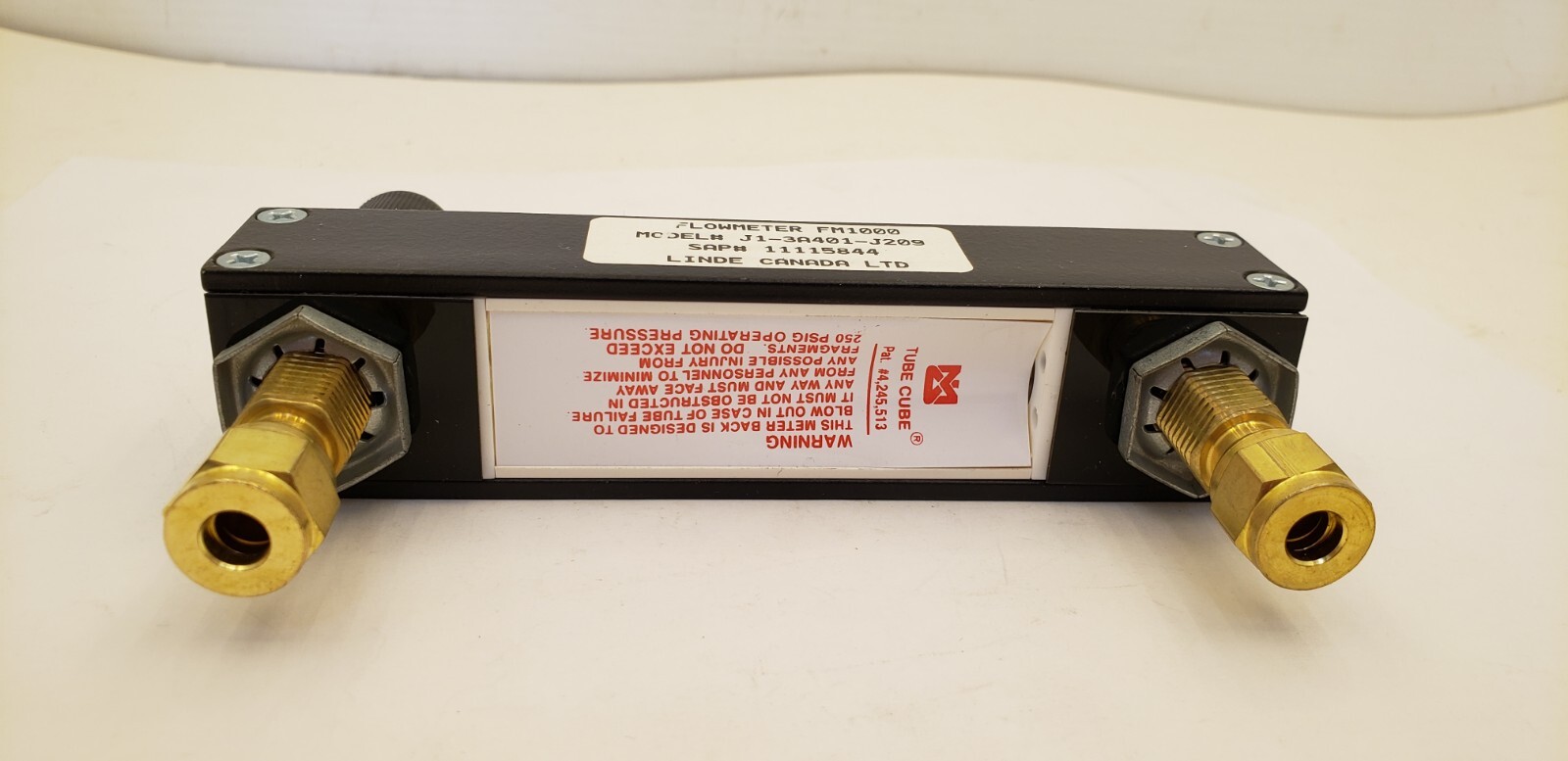 LINDE J1-A3401-J209 FLOWMETER, 0-1.3 SLPM, NNB