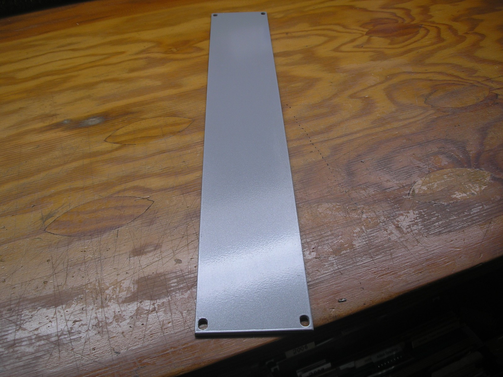 Hard to Find – BUD Aluminum Rack Panel Blank 3-1/2″ x 24″ x 1/8″ Metallic Gray