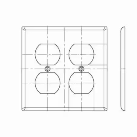 Leviton 2-Gang Duplex Receptacle Wallplate, Thermoplastic Nylon, Red