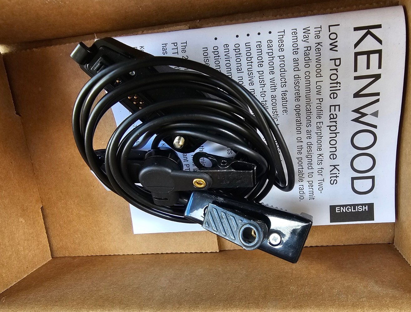 Kenwood KHS-11BL 2 Wire Palm Mic Kit