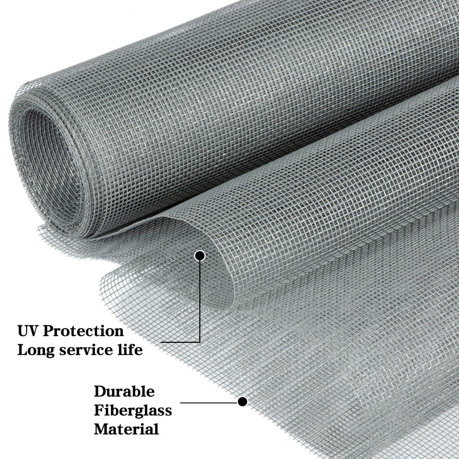 Windows Screen and Door Replacement, 48″x118″ Durable 48″ x 118″, Gray
