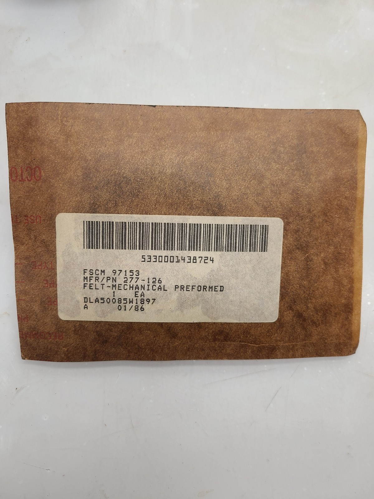 GOODRICH CORPORATION 277-126 MECHANICAL FELT