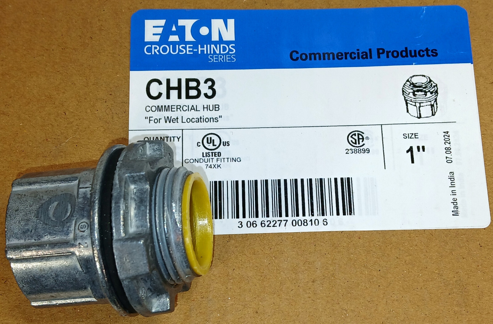 1 NEW EATON CHB3 1” WET LOCATION COMMERCIAL HUB NIB ***MAKE OFFER***