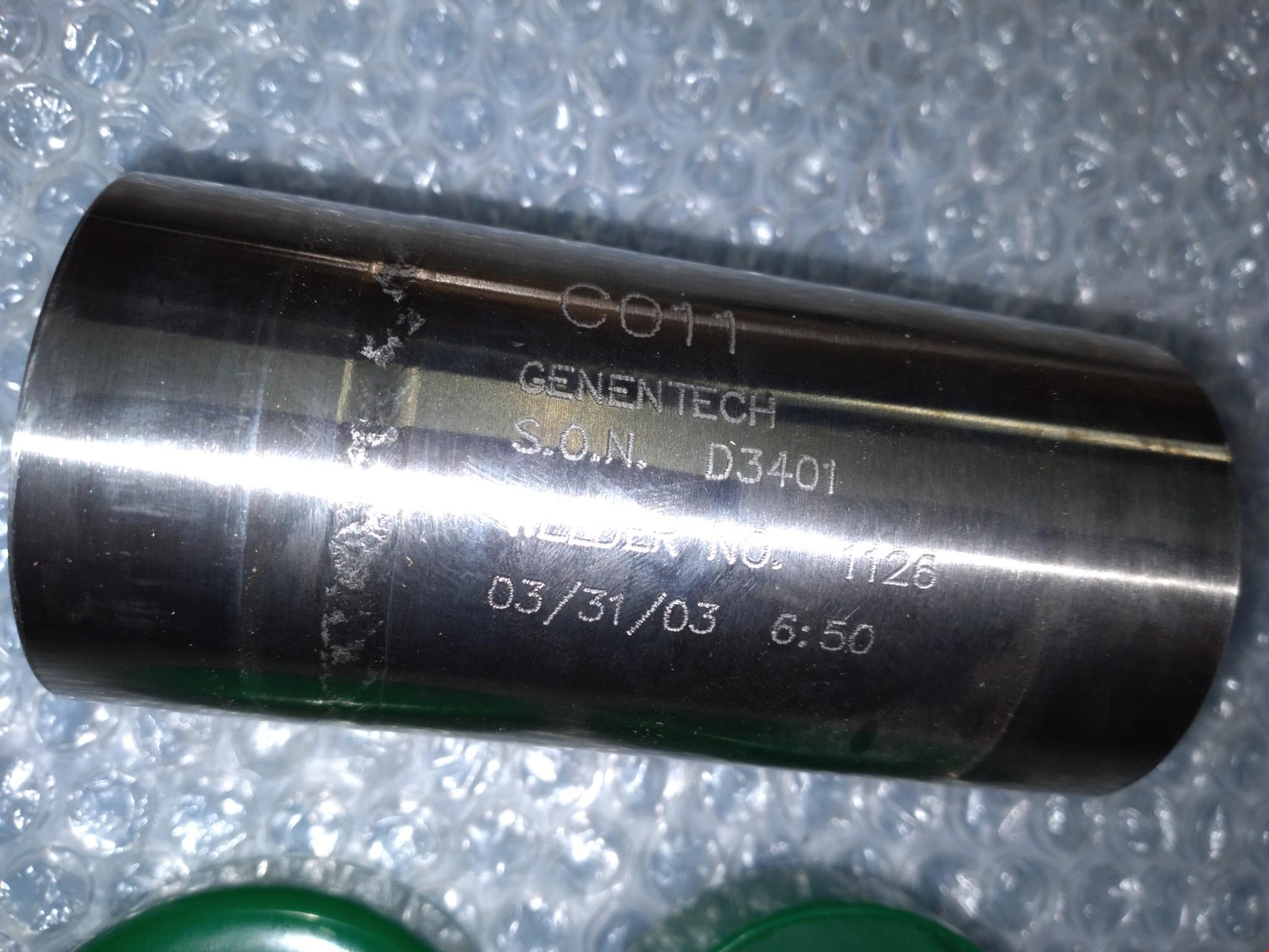 Genetech C011 D3401 1125 Precision Machined Stainless Steel Sleeve Industrial