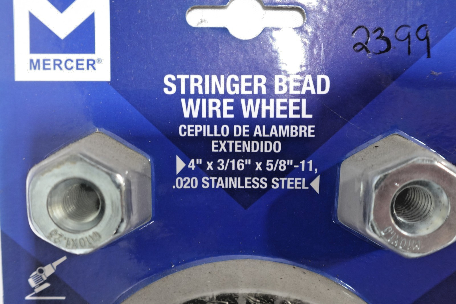 2 Stringer bead wire wheel and 1 Knot wire wheel standard twist