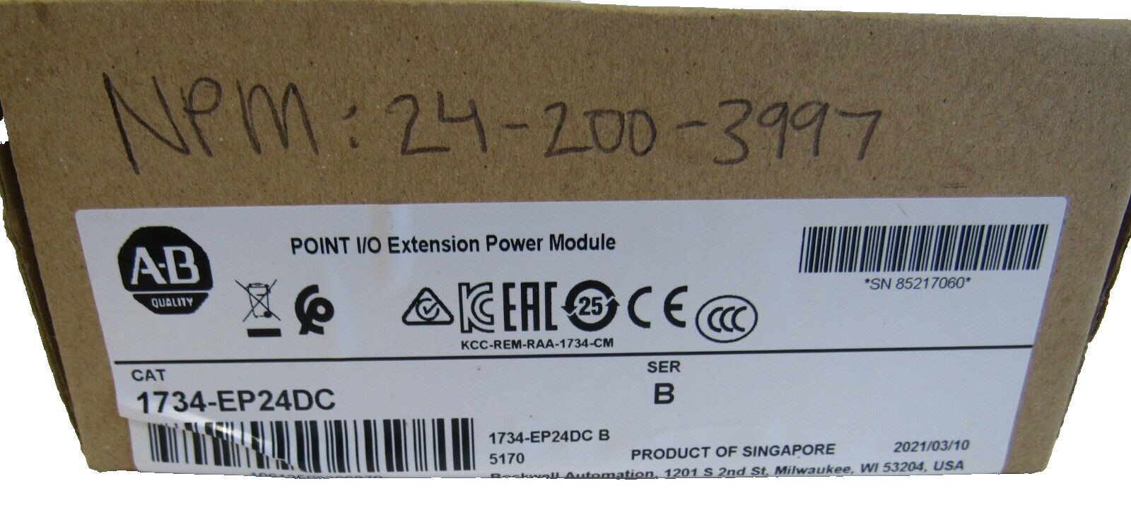 ALLEN BRADLEY 1734-EP24DC POWER MODULE 1734EP24DC FACTORY SEALED