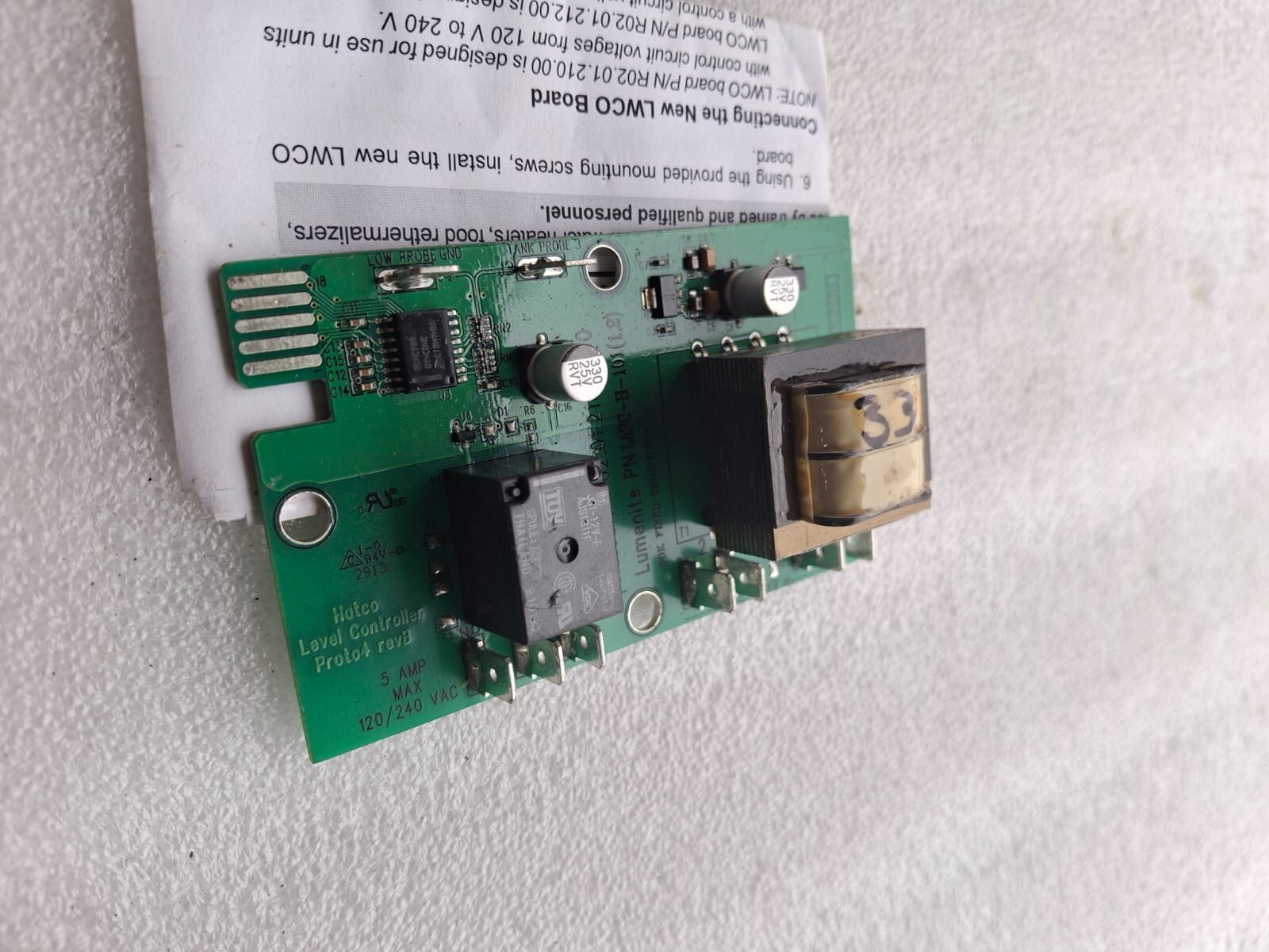 HATCO 02.01.210.00 LIQUID LEVEL CONTROL BOARD