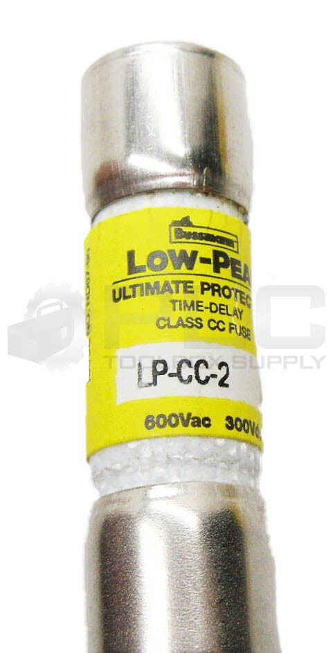NEW BOX OF 7 BUSSMANN LP-CC-2 LOW PEAK FUSE 2A 600VAC