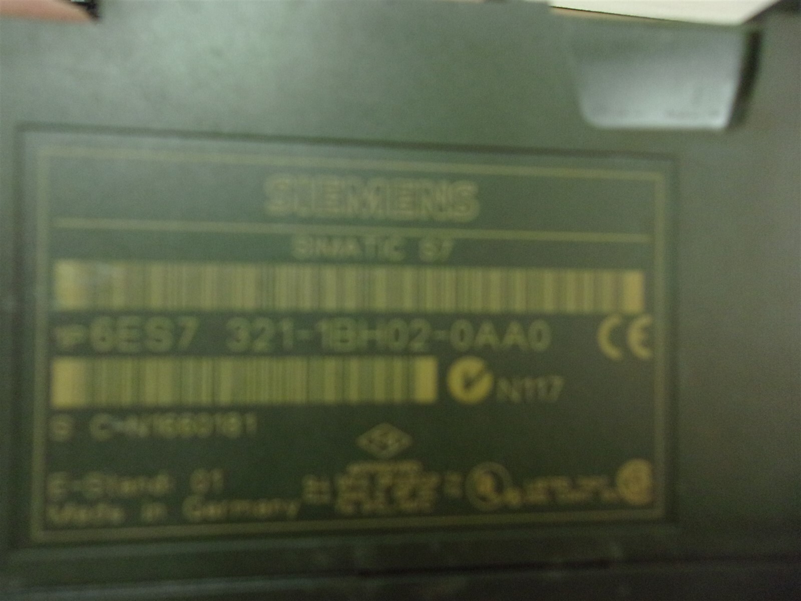 Siemens Simatic S7 6ES7 321-1BH02-0AA0 No Cover “B” *FREE SHIPPING*