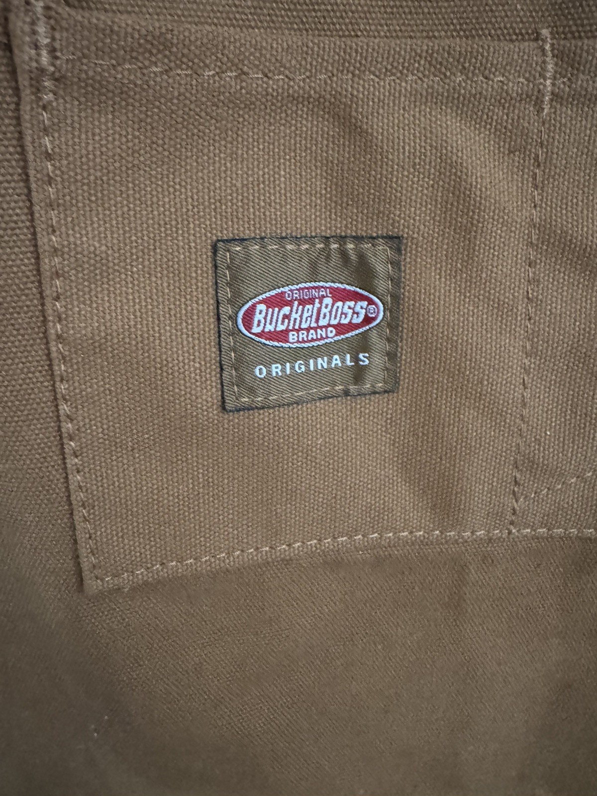Bucket Boss Waist Apron 16 Pocket, Brown/Green, Canvas 23” length, 24”across